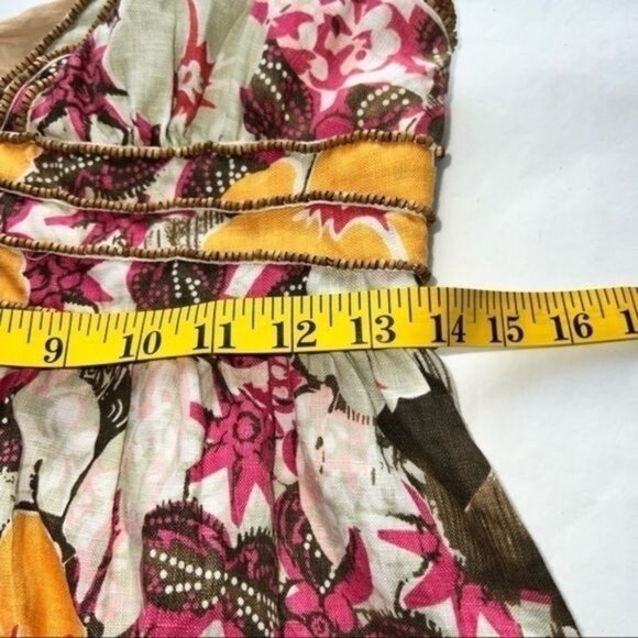 Pamela Brown Womens Floral V-Neck Sleeveless Tunic Top Size S Multicolor - Picture 8 of 16